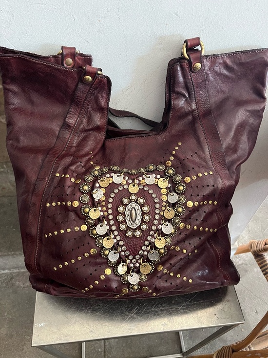 Campomaggi Handbags - Campomaggi Embellished Tote in Vinaccia